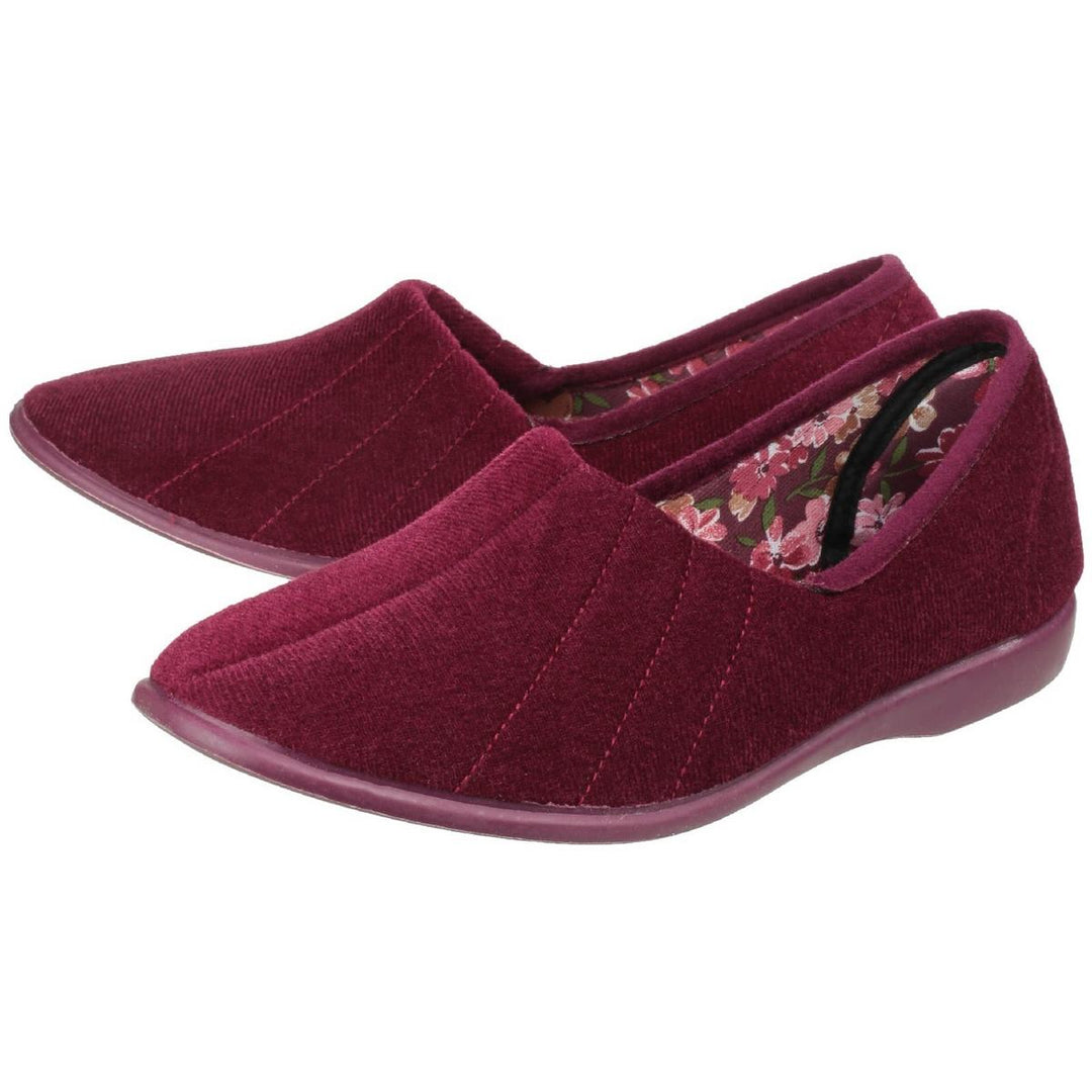 GBS Audrey Ladies Slipper Burgundy