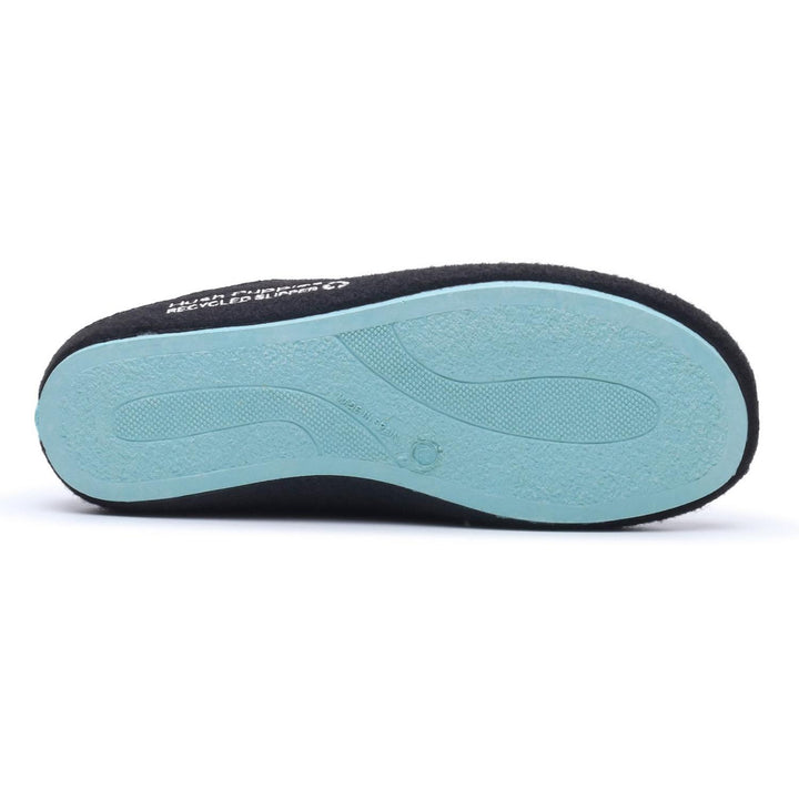 The Good Slipper Black Turquoise