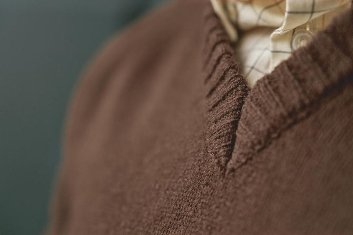 Harkila Vincent merino v-neck pullover Demitasse – view 7