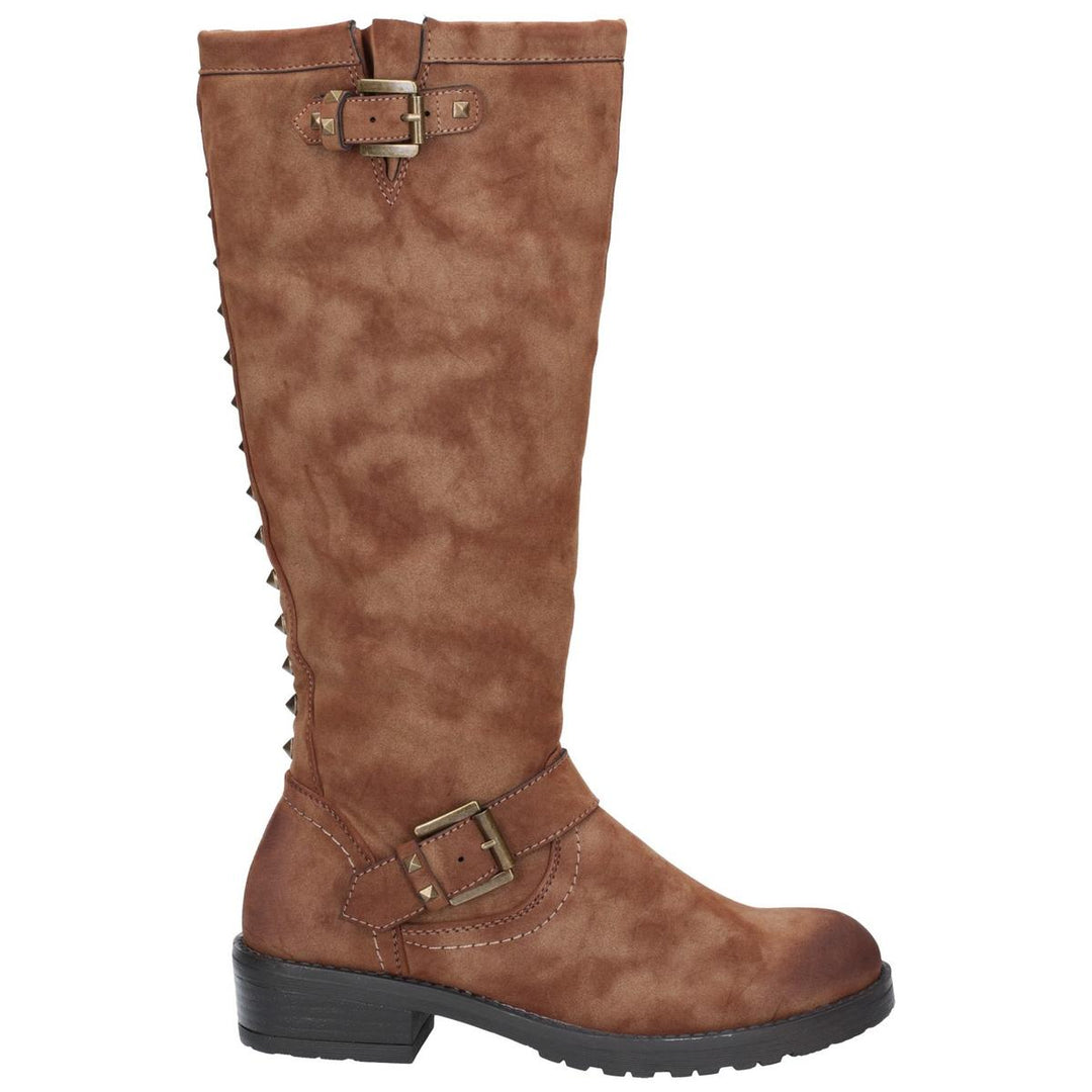 Divaz Courtney Zip Up Boot Tan