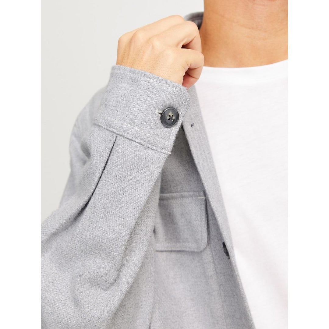 Jack & Jones Raymond Melange Long Sleeve Shirt Light Grey Melange