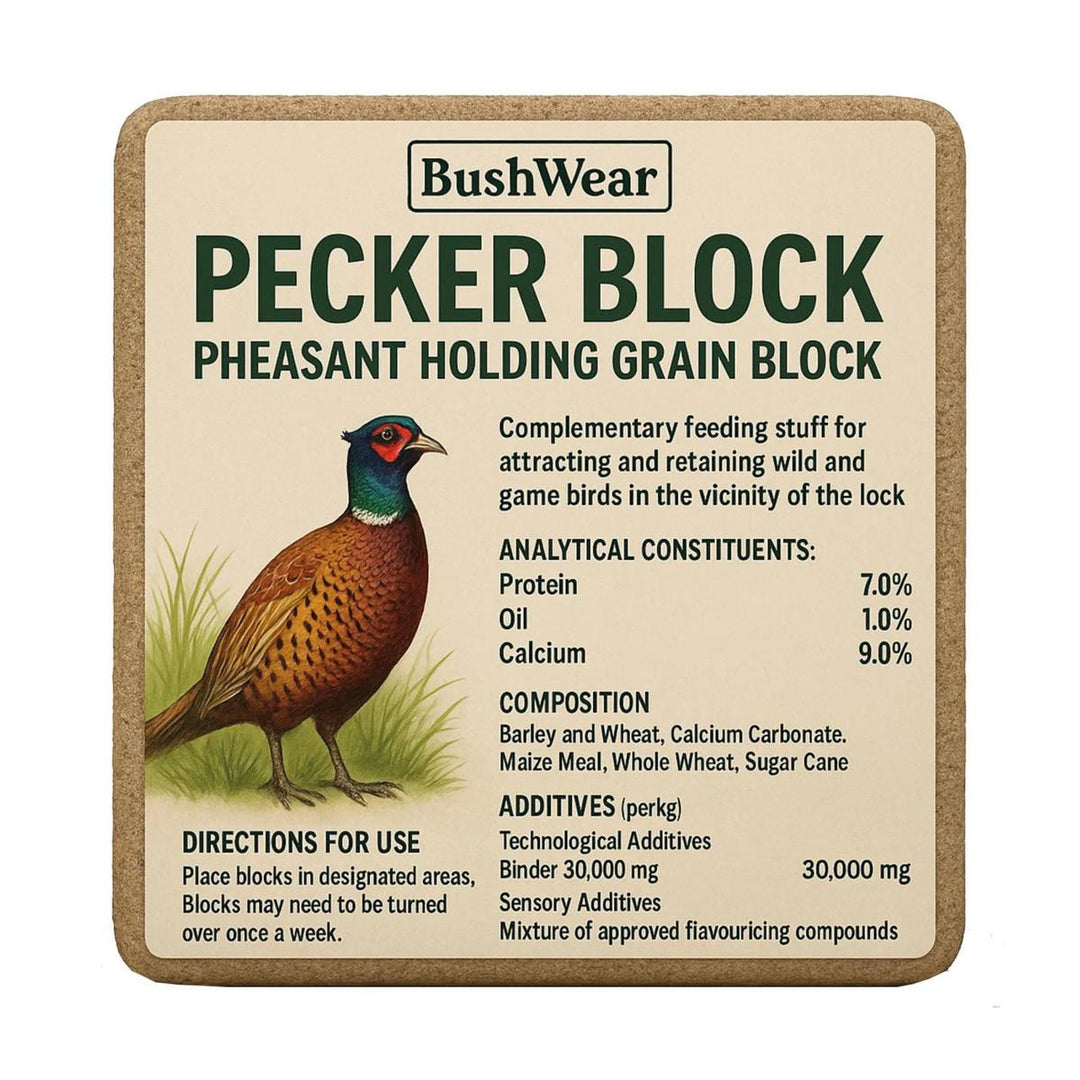 BushWear Pecker Block Pheasant Holding Grain Feed