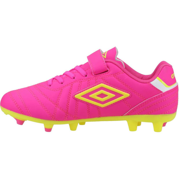 Umbro Speciali Liga Firm Ground Jnr Football Boot Hot Pink