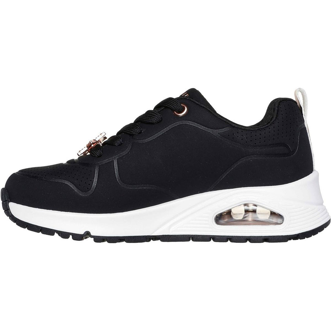 Skechers Uno Gen1 Trendy Jewels Trainer Black/Rose