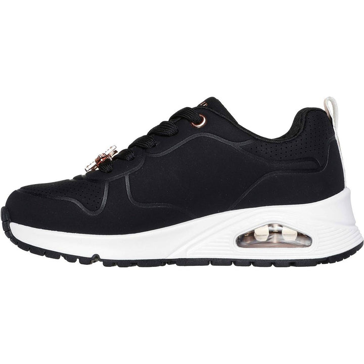 Skechers Uno Gen1 Trendy Jewels Trainer Black/Rose