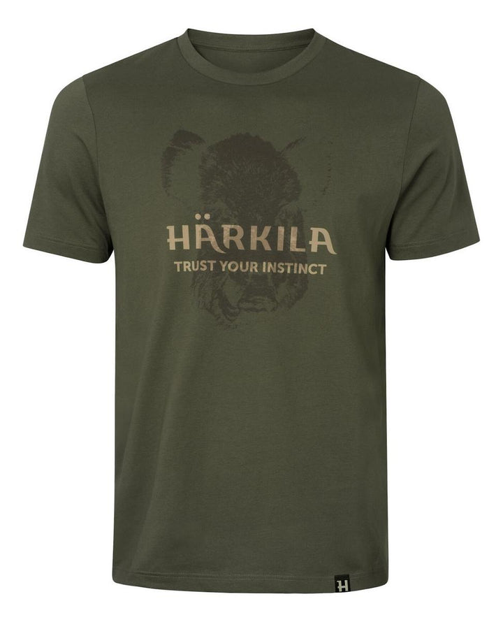 Harkila Härkila Wildboar logo S/S t-shirt Forest night
