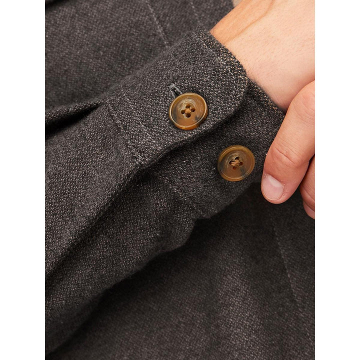 Jack & Jones Raymond Melange Long Sleeve Shirt Slate Black
