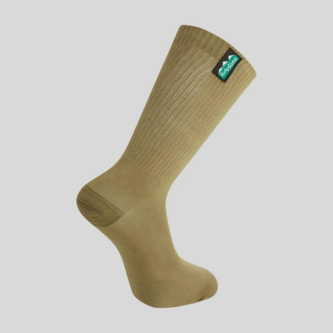 Ridgeline Unisex Cotton Light Work Socks Mid Length 3 pair