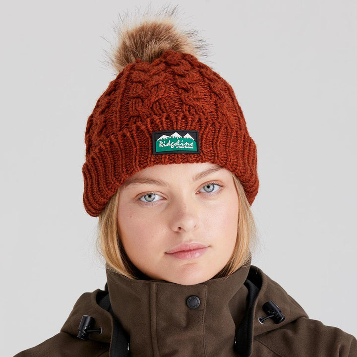 Ridgeline Ridgeline Nordic Fleck Bobble Hat Teak