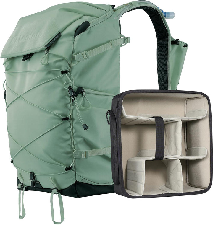 Leofoto Backup 35L Camera Backpack, Medium Insert - Green