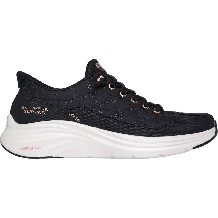 Skechers Contour Foam Golden Hour Trainers Black/Rose Gold