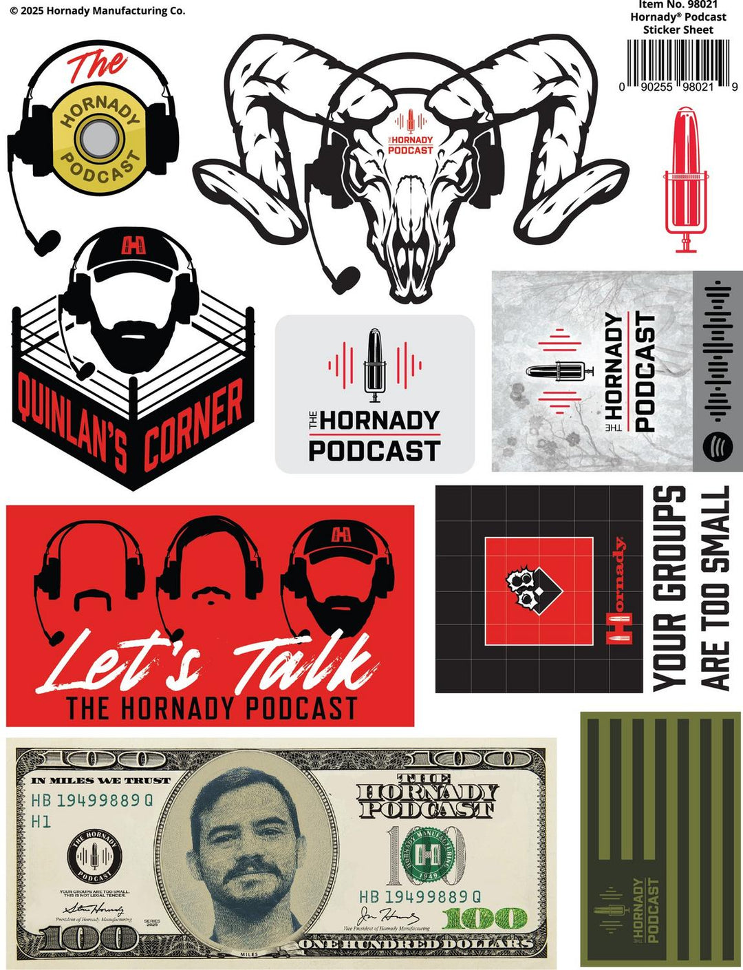 Hornady Podcast Sticker Sheet