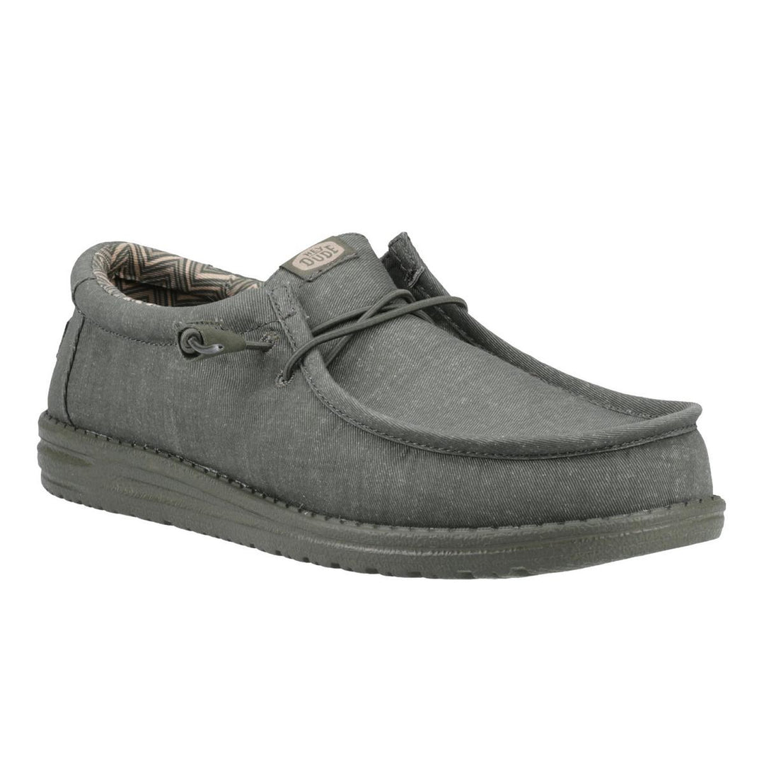 HEYDUDE Wally Stretch Canvas Shoes Deep Green