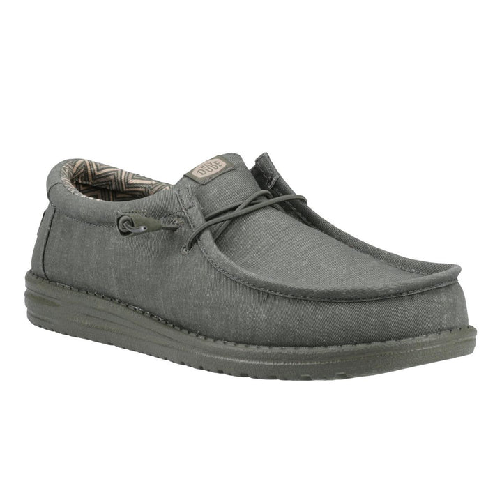 HEYDUDE Wally Stretch Canvas Shoes Deep Green