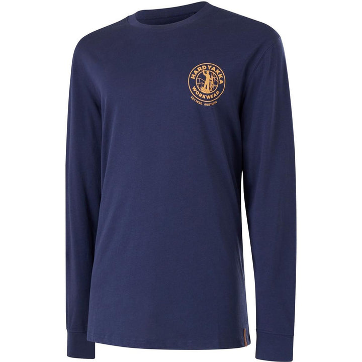 Hard Yakka Heritage Icon Long Sleeve Tee Navy