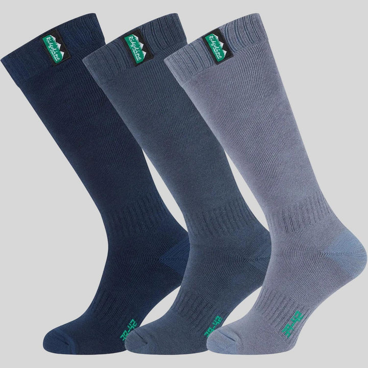 Ridgeline Cotton Work Socks Full Length - Olive Multi
