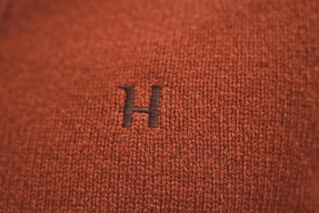 Harkila Vincent merino half zip pullover Bombay brown