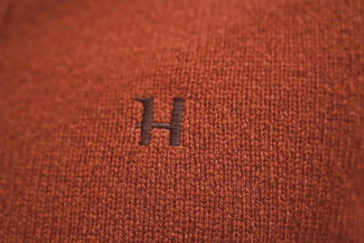 Harkila Vincent merino half zip pullover Bombay brown