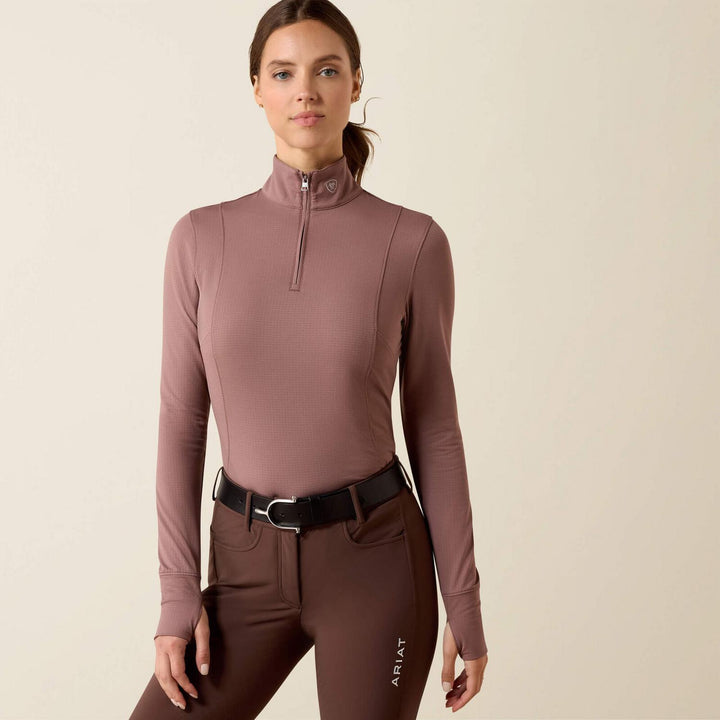 Ariat Ladies Gridwork 2.0 1/4 Zip Long Sleeve Base Layer