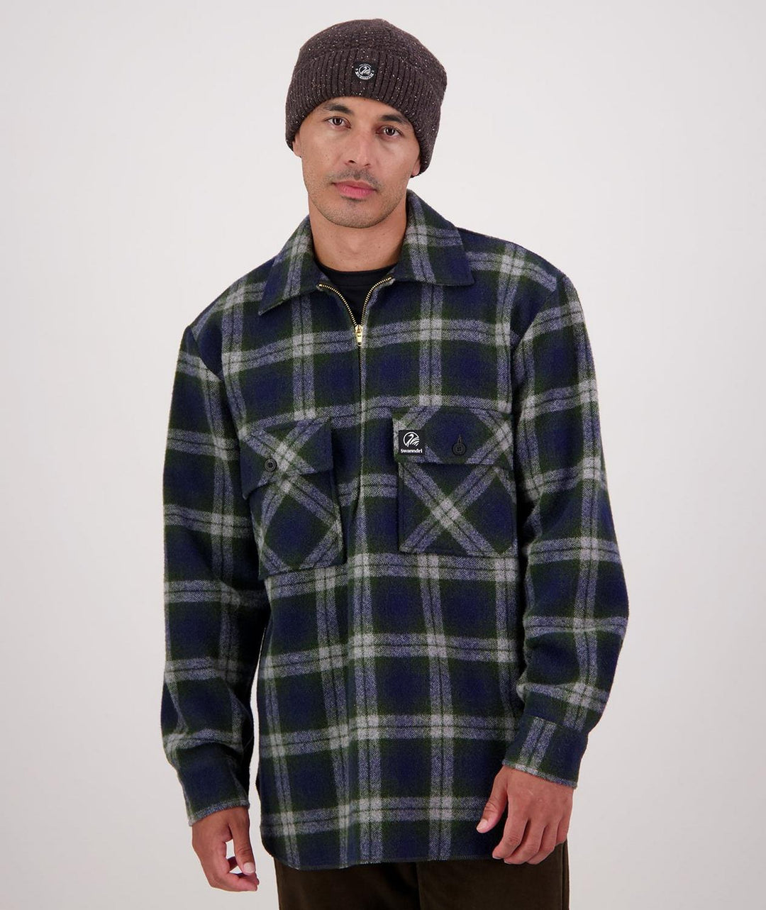 Swanndri Men's Ranger Wool Bushshirt with Zip-up Front