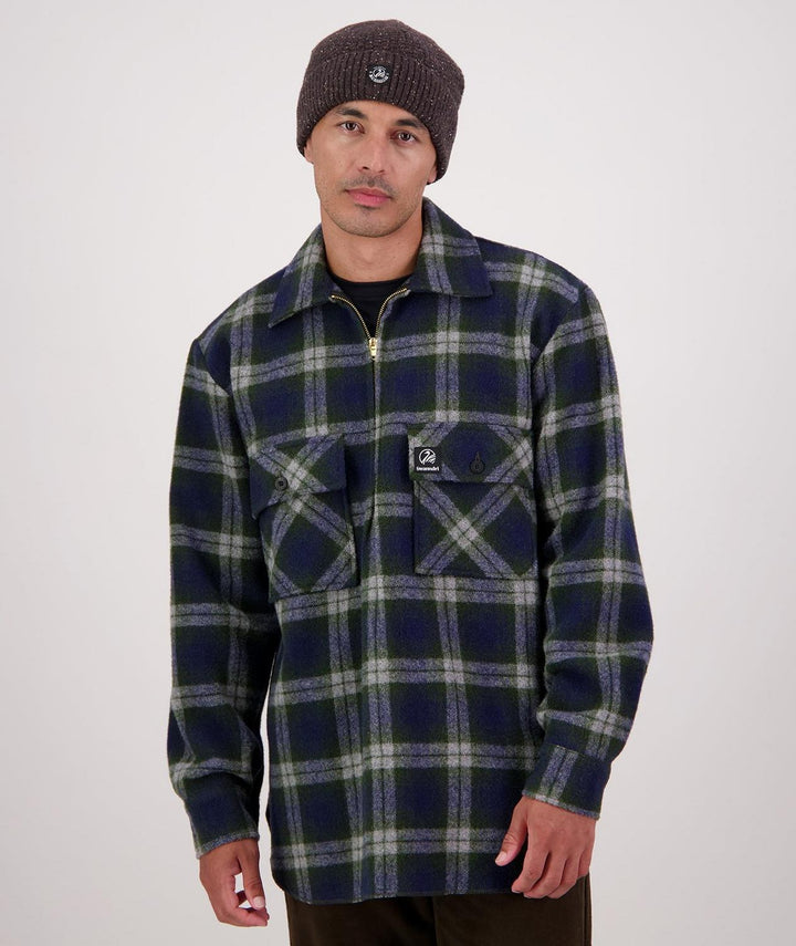 Swanndri Men's Ranger Wool Bushshirt with Zip-up Front
