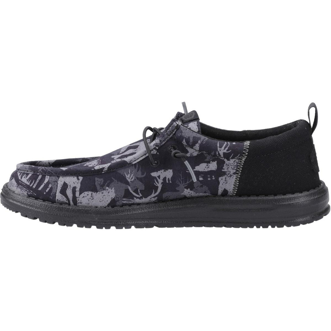 HEYDUDE Wally Funk Hunt Camo Shoes Black