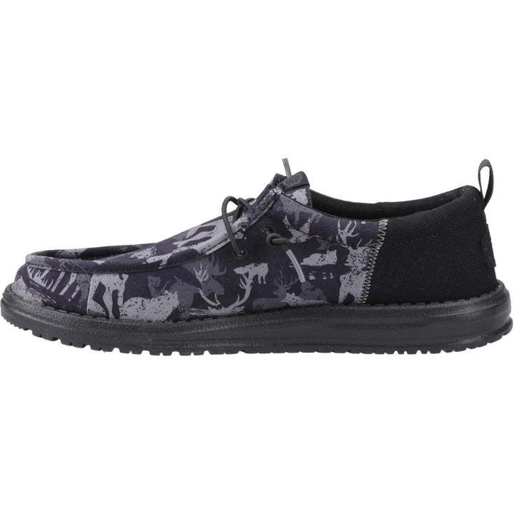 HEYDUDE Wally Funk Hunt Camo Shoes Black