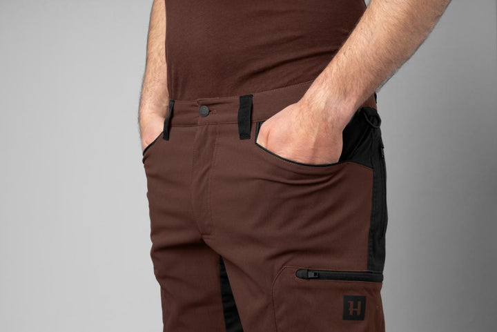 Harkila Ragnar trousers - Burgundy/Black