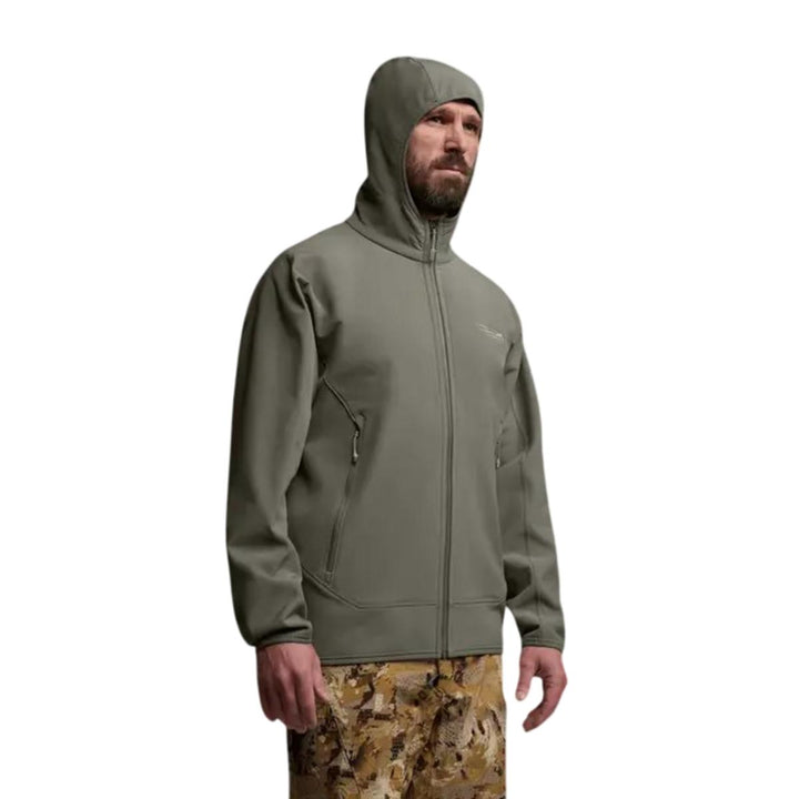 Alpha Fleece Hooded Jacket Bark Brown – view 6