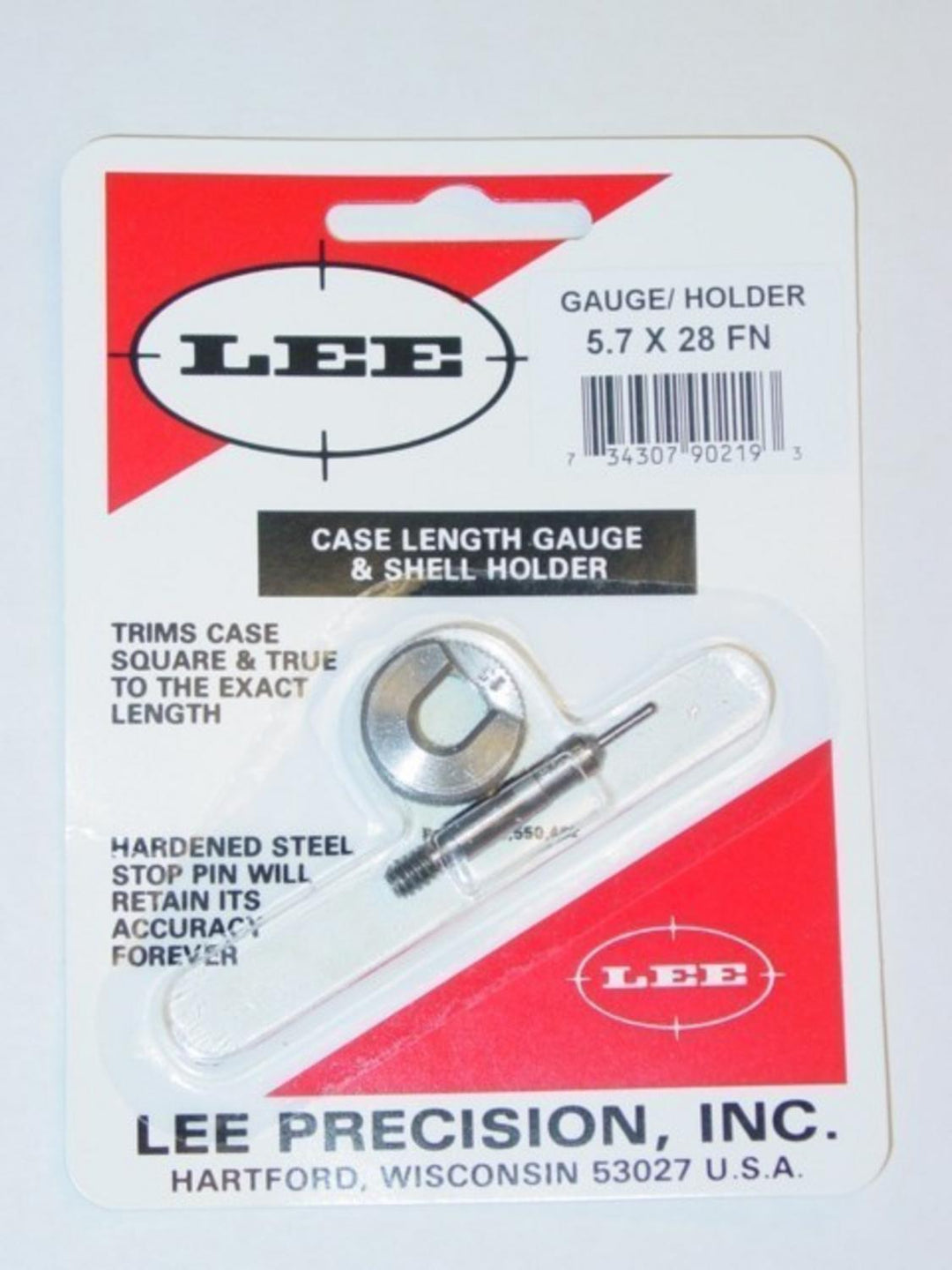 Lee Precision 5.7x28 FN Case Length Gauge and Shell Holder