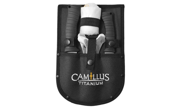 Camillus 5 Piece Essential Hunting Kit / Includes Fixed Blade Gut Hook, Caping Knife, Rip Spreader, Sheath & Gloves