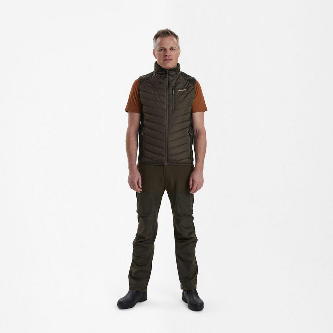 Deerhunter Moor Padded Waistcoat w. Knit  Timber