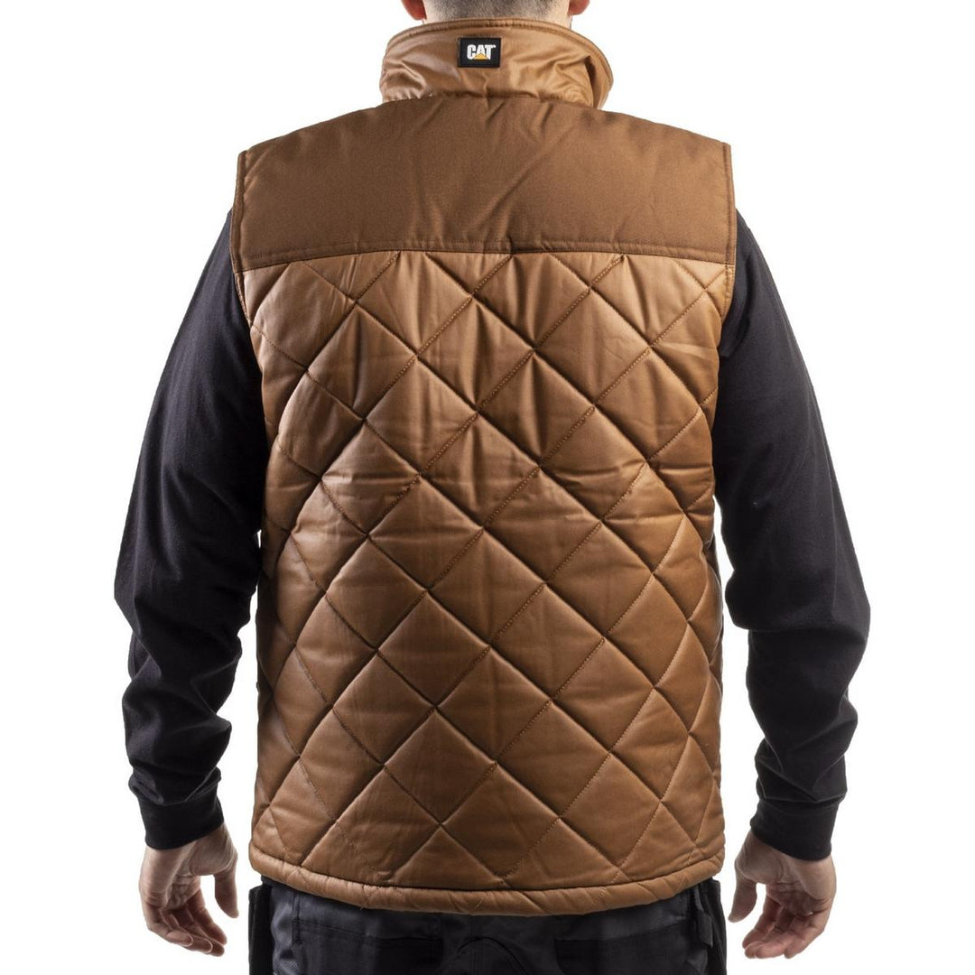 Caterpillar Waxed Cotton Vest Bronze