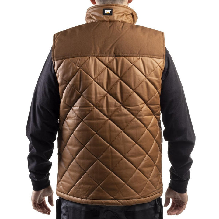 Caterpillar Waxed Cotton Vest Bronze