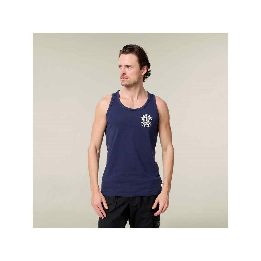 Hard Yakka Heritage Singlet Navy
