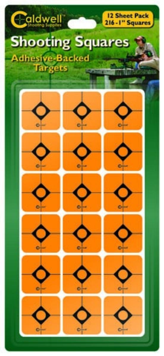 Caldwell 1 Inch Orange Shooting Squares 12 Sheets/216pk