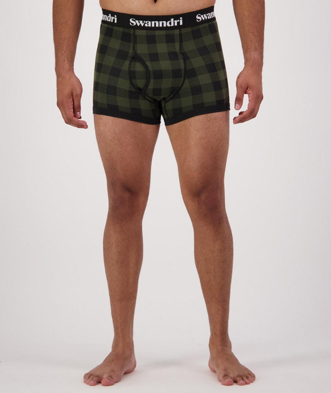 Swanndri Men's Underwear - Organic Cotton Check Boxer Briefs
