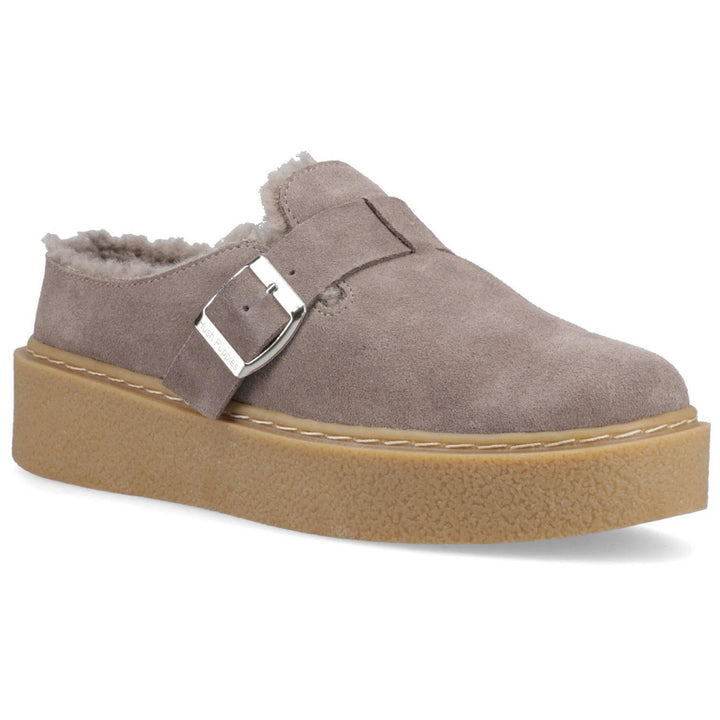 Blanche Fur Mule Taupe