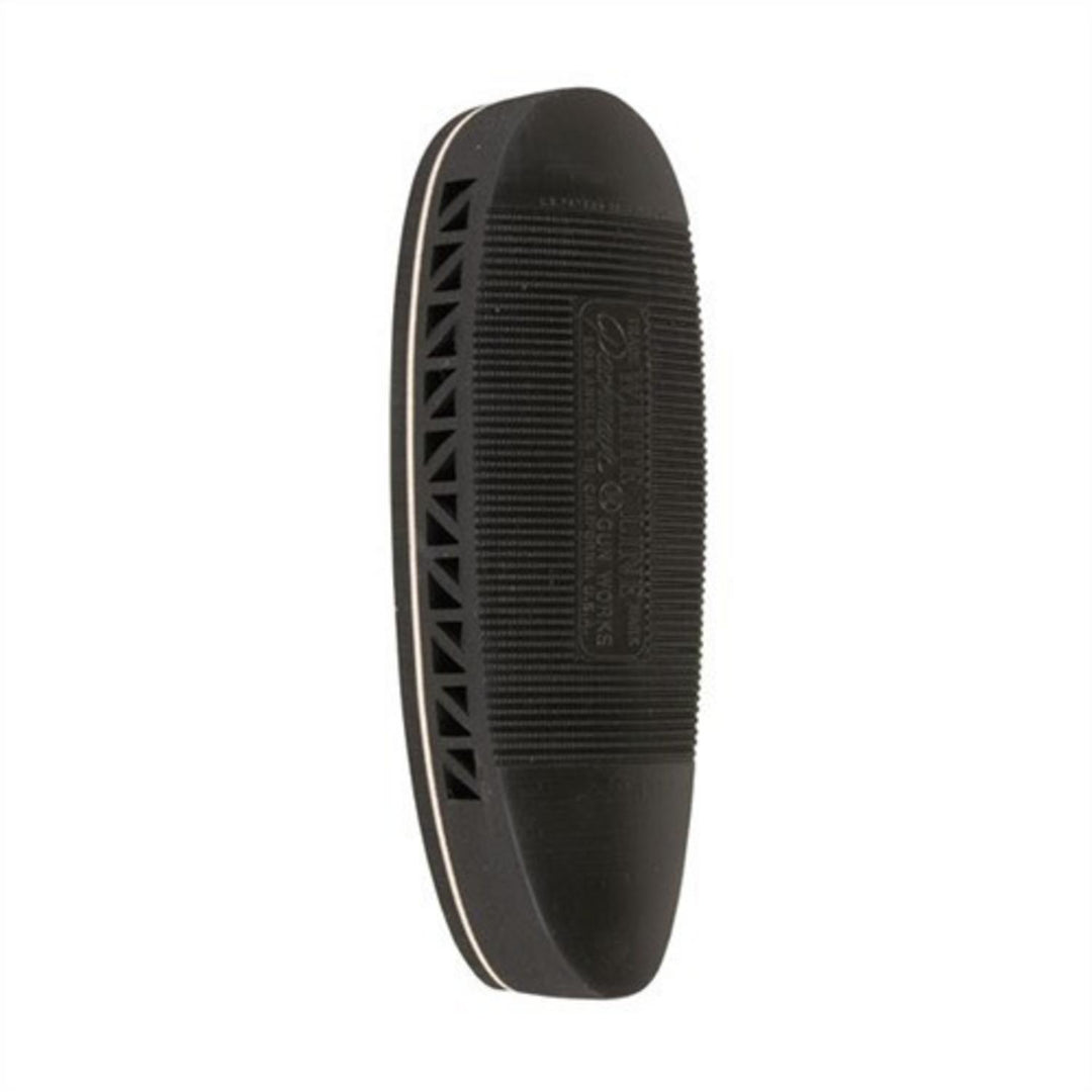 Pachmayr White Line Checkered Recoil Pad, Small, Black, 0.85in