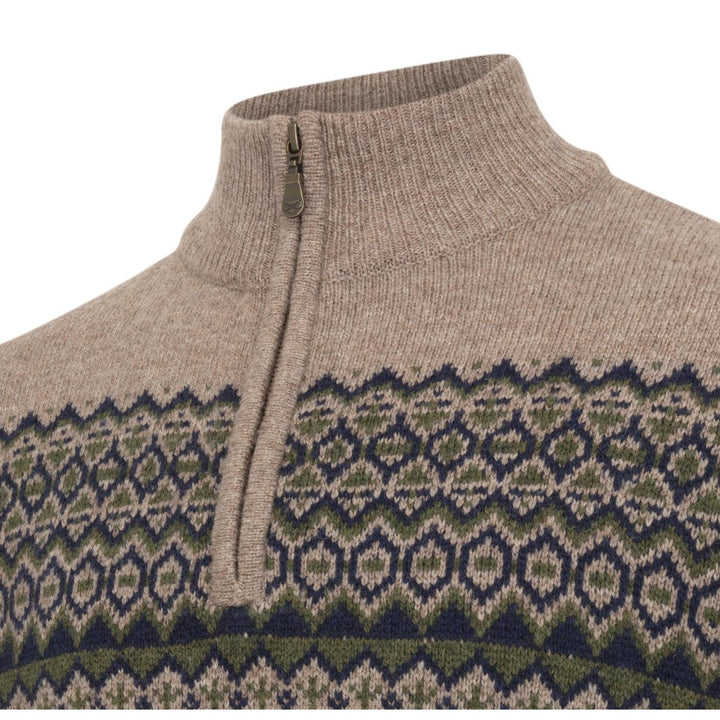 Hoggs of Fife Colonsay Fair Isle 1/4 Zip Pullover
