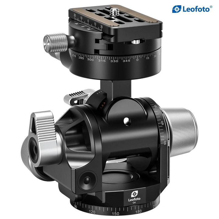 Leofoto G4 Pro Four-Way Geared Head with GR-2 Panning Adapter