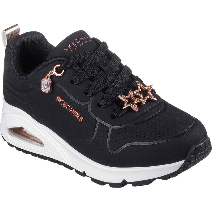 Skechers Uno Gen1 Trendy Jewels Trainer Black/Rose