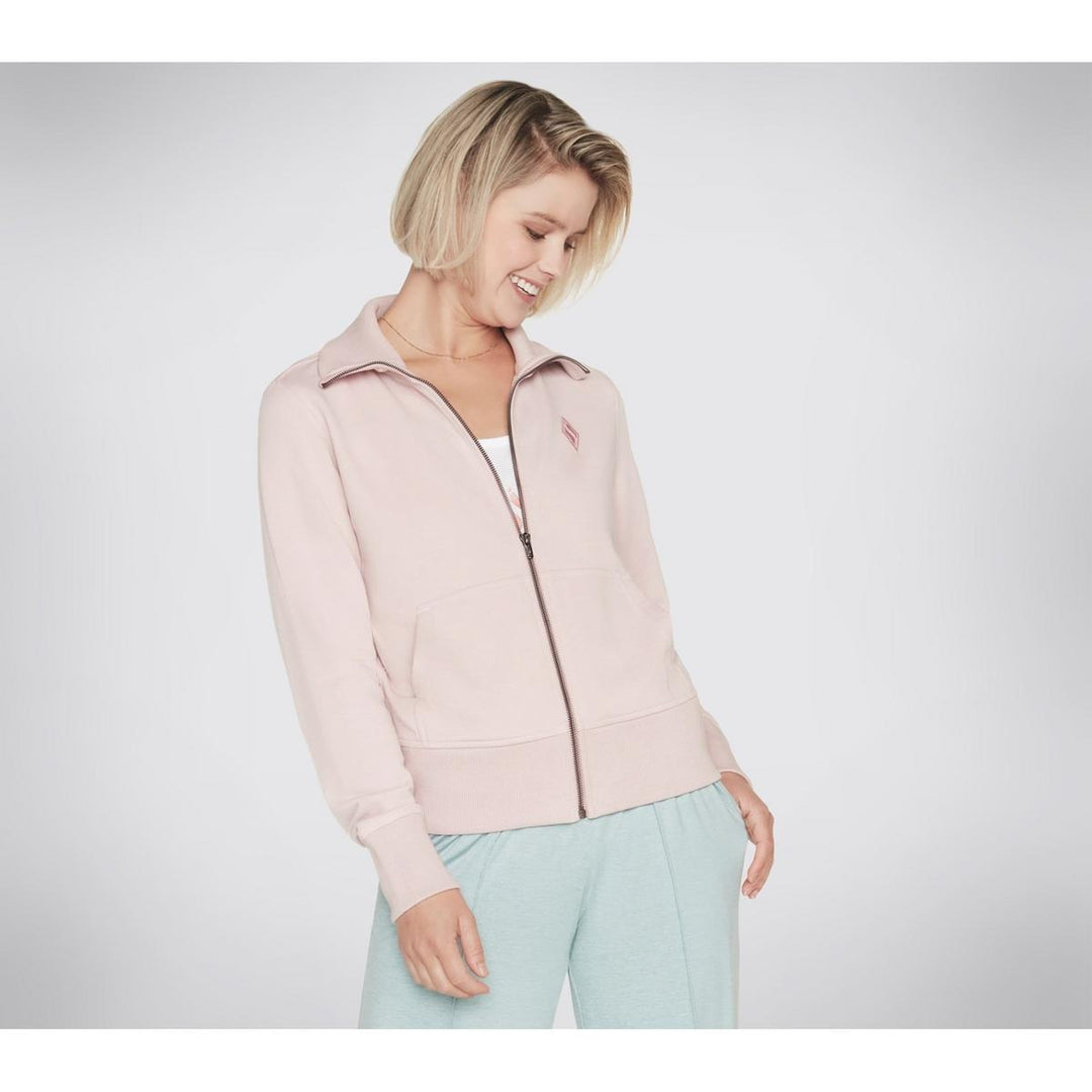 Skechers Performance Hoodless Hoodie Diamond Jacket Light Pink