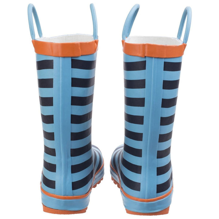 Cotswold Captain Stripy Wellies Blue