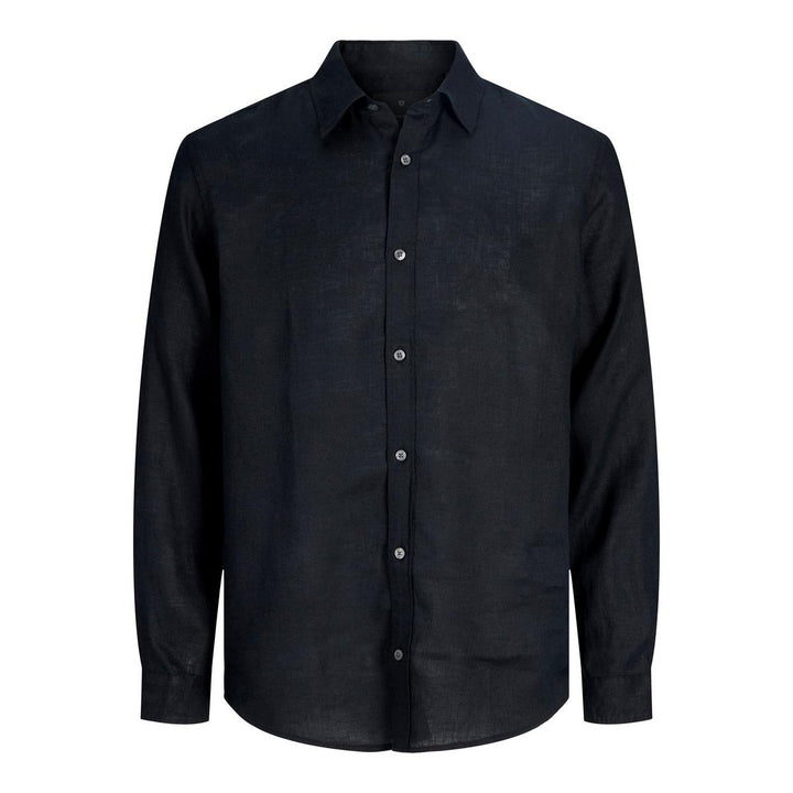 Jack & Jones Jack & Jones linen shirt in Black Black