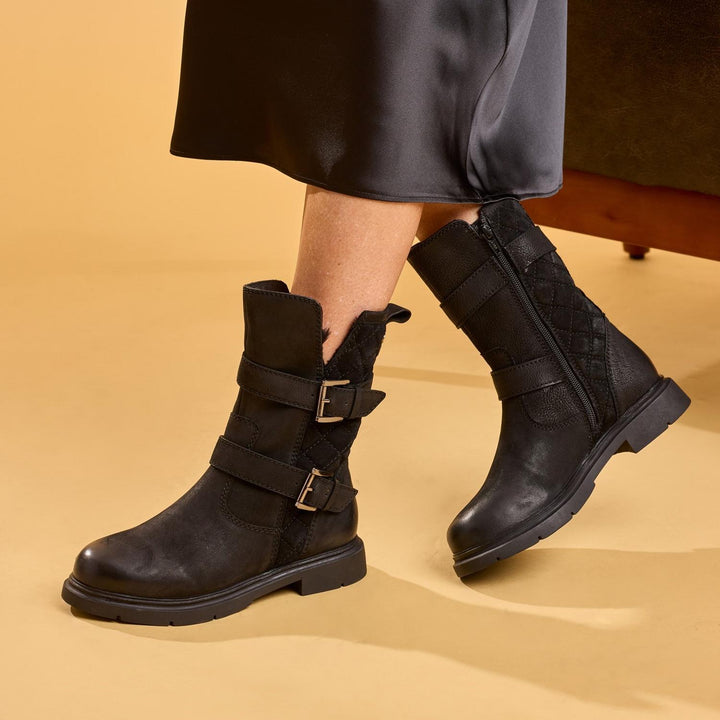 Celine Buckle Boot BLACK