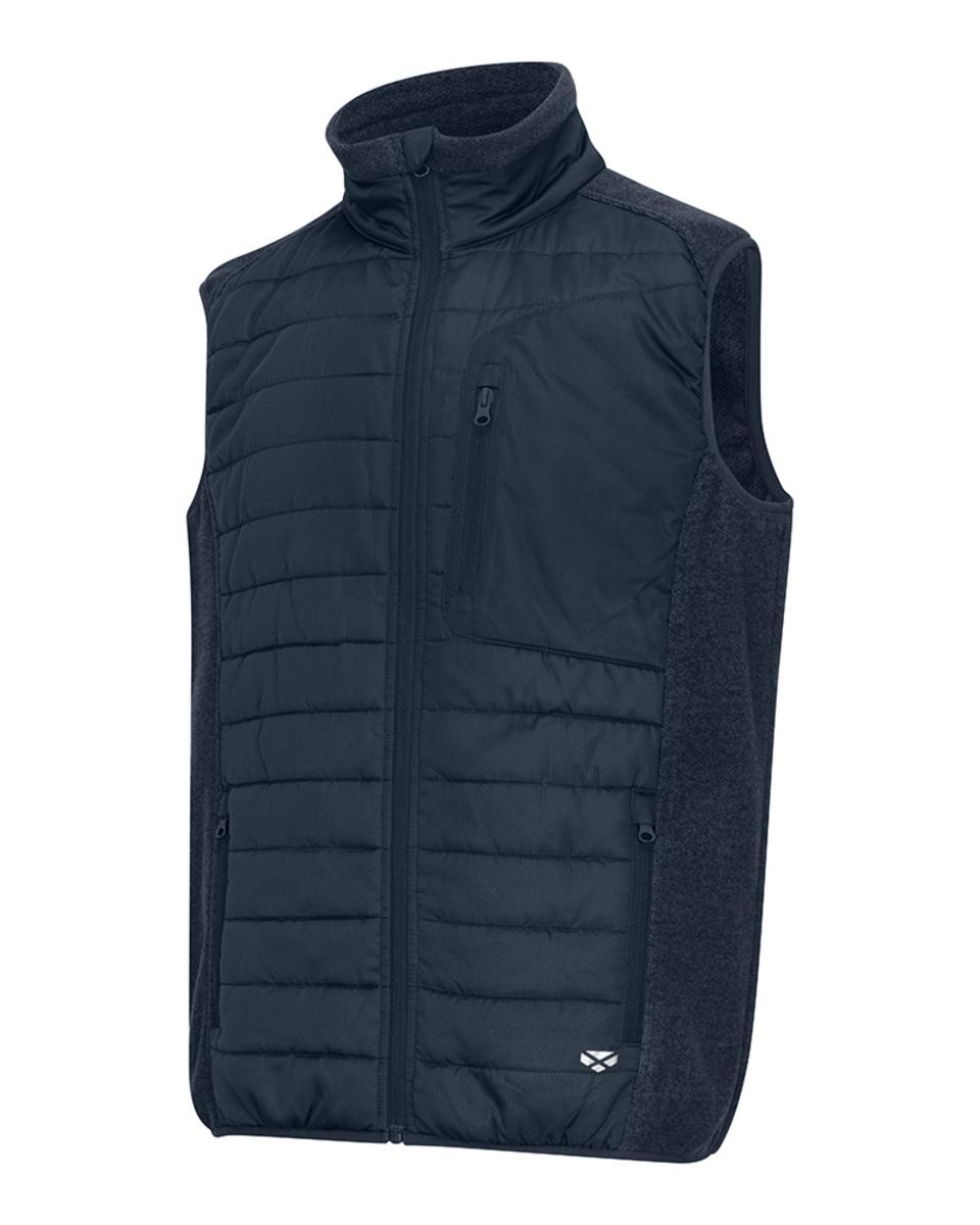 Hoggs of Fife Melville Hybrid Gilet - Midnight Navy Marl