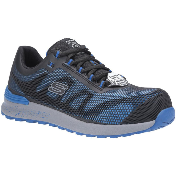 Skechers Workwear Bulklin Lace Up Safety Shoe Blue