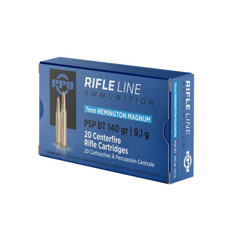 PPU Prvi Partizan 7mm Rem Mag 140gr PSP Boat Tail Ammo, 20 Rounds
