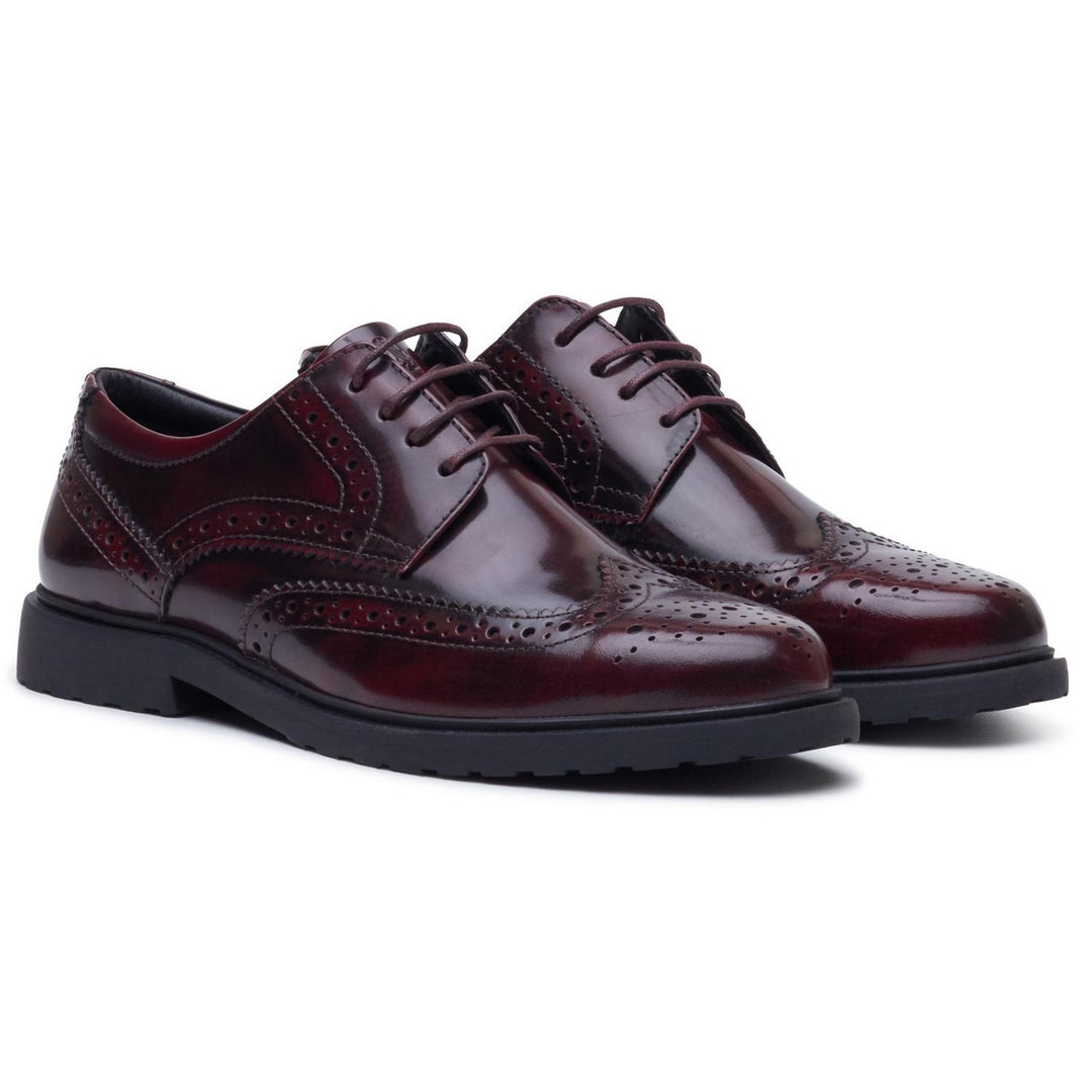 Verity Hi-Shine Brogue Plum